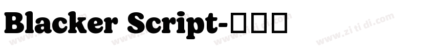 Blacker Script字体转换